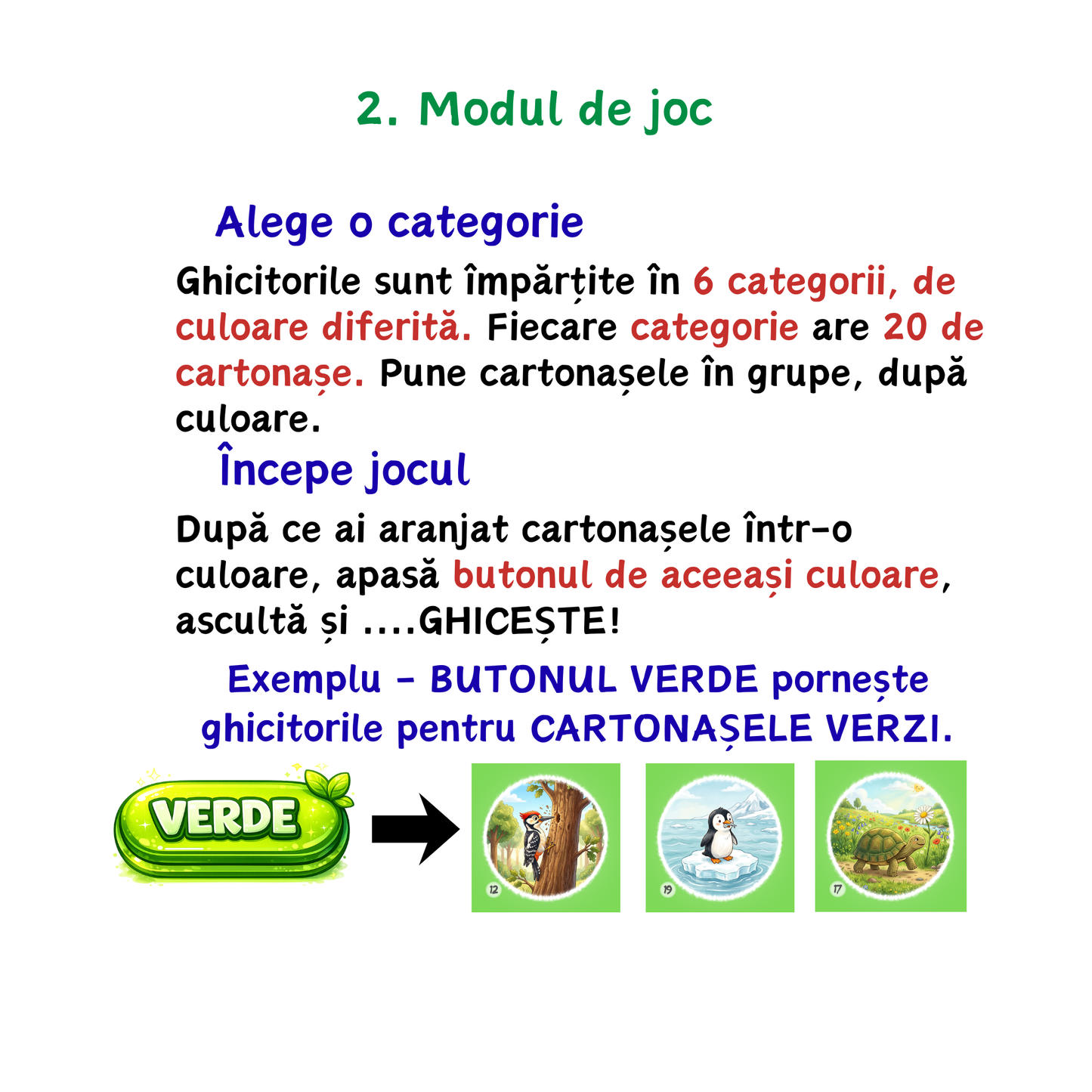 Ghicitori Ilustrate - Cartonașe Interactive