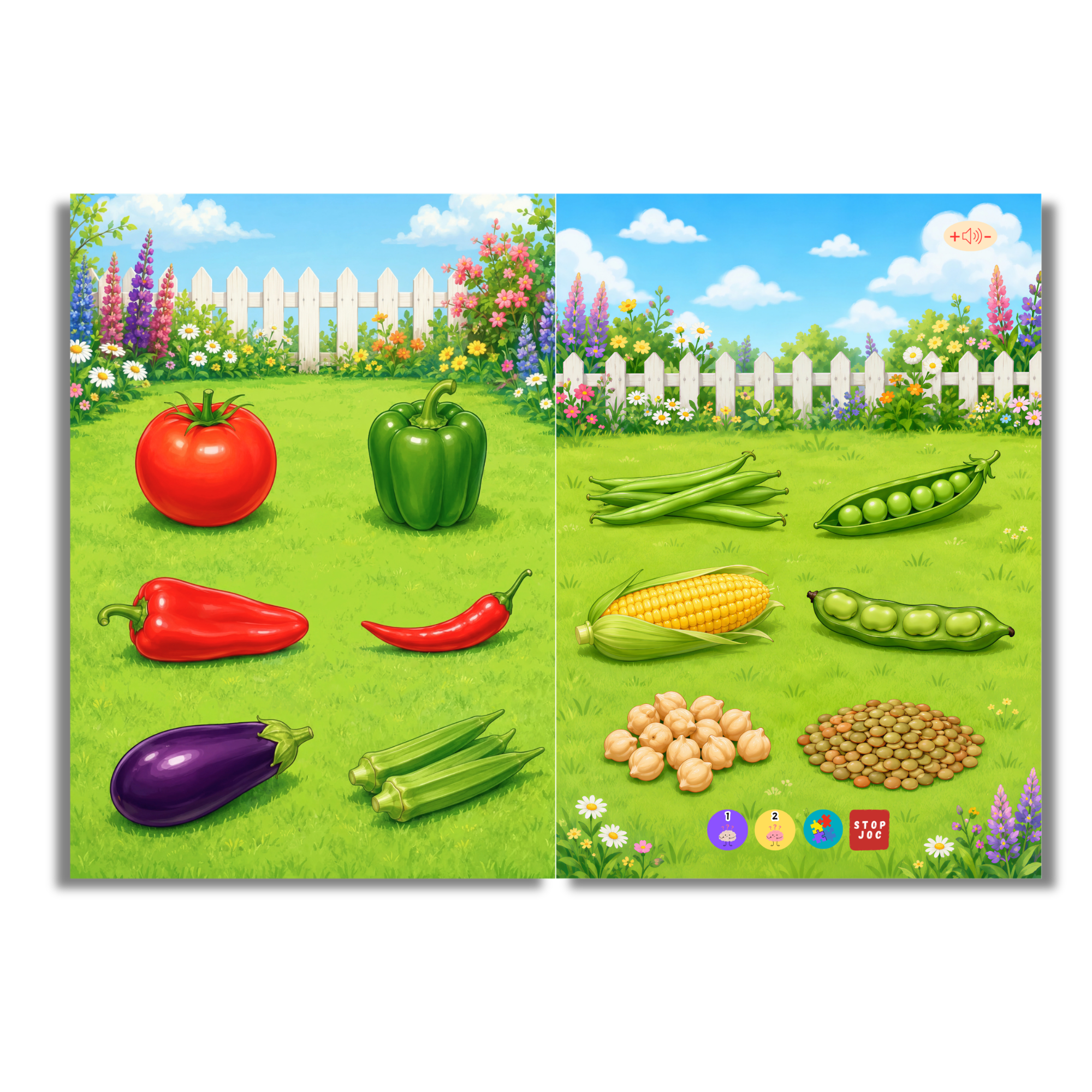 Bebe Învață Legume, Fructe, Flori
