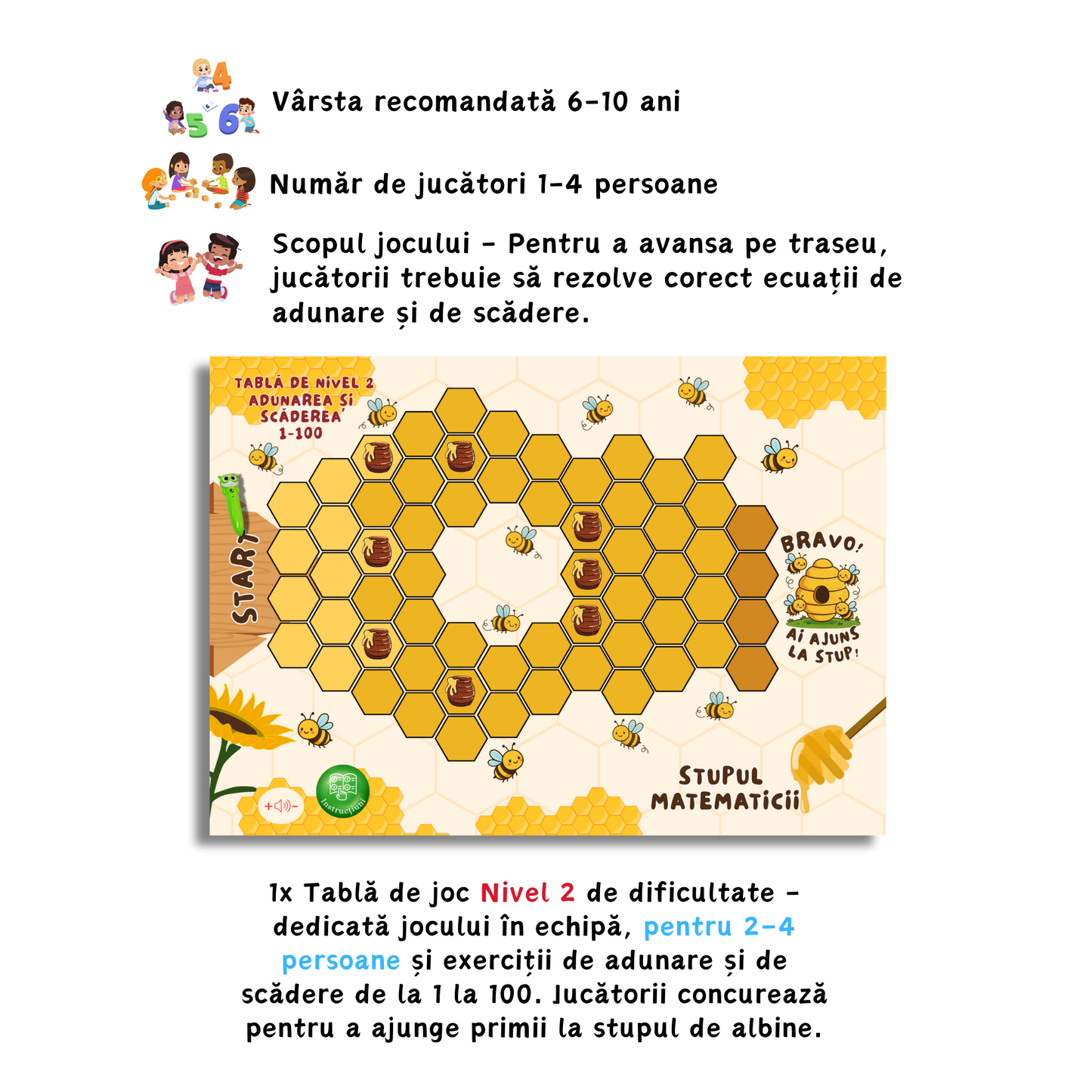 Stupul Matematicii – Joc educativ cu peste 2400 de exerciții de adunare și scădere