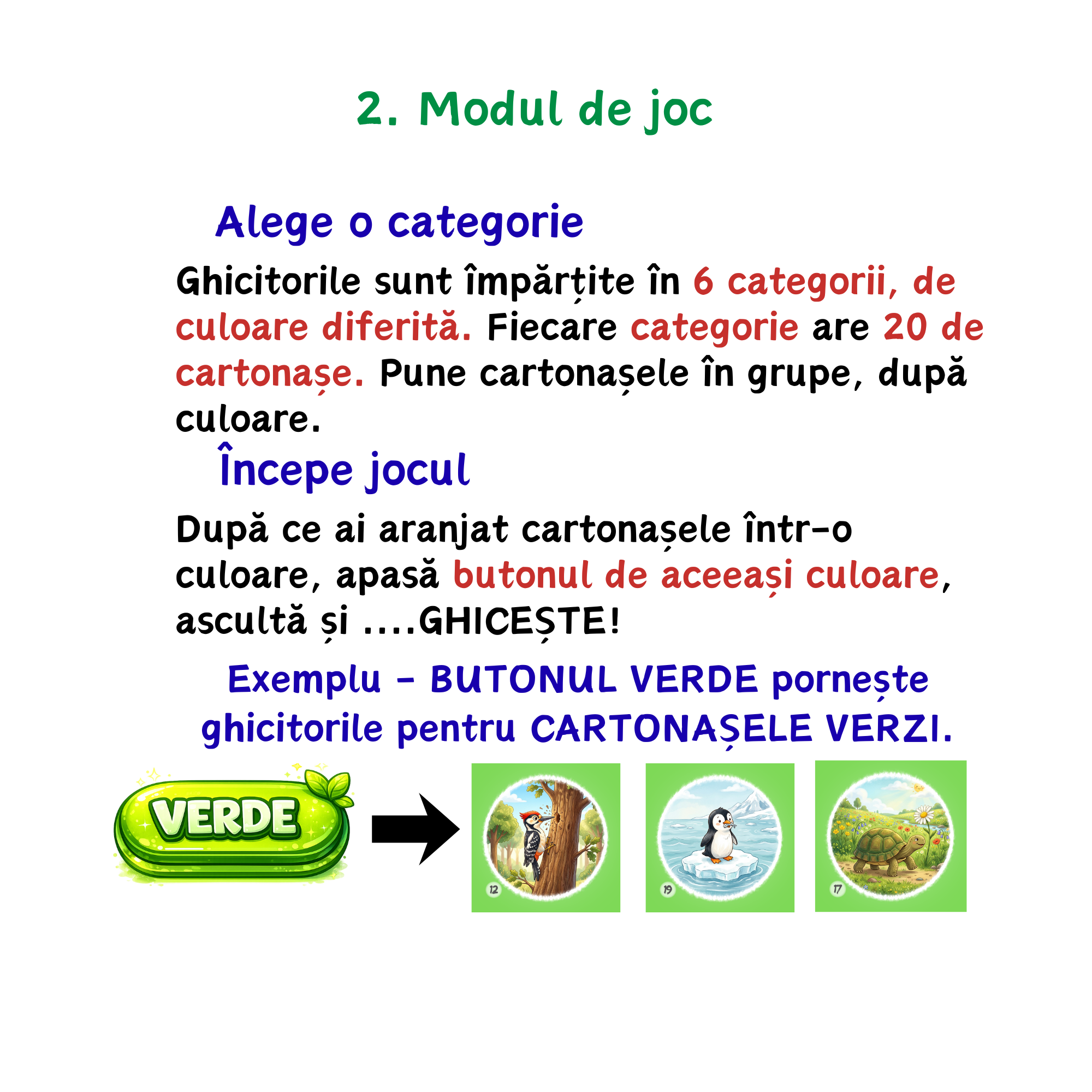 Ghicitori Ilustrate - Cartonașe Interactive