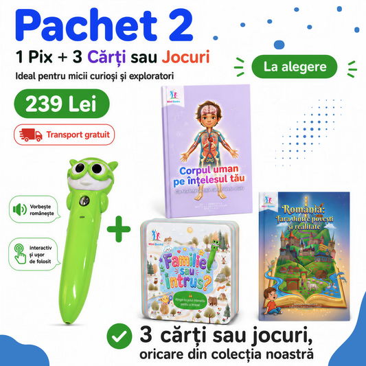Pachet Pix Interactiv + 3 Cărți Sau Jocuri