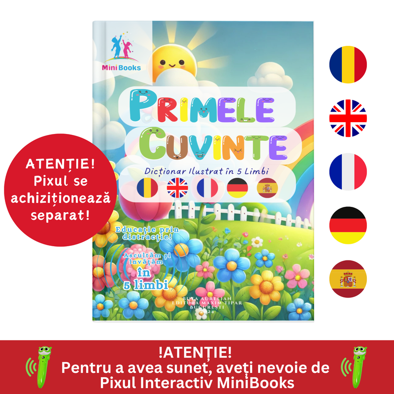Primele Cuvinte - Dicționar Ilustrat în 5 Limbi