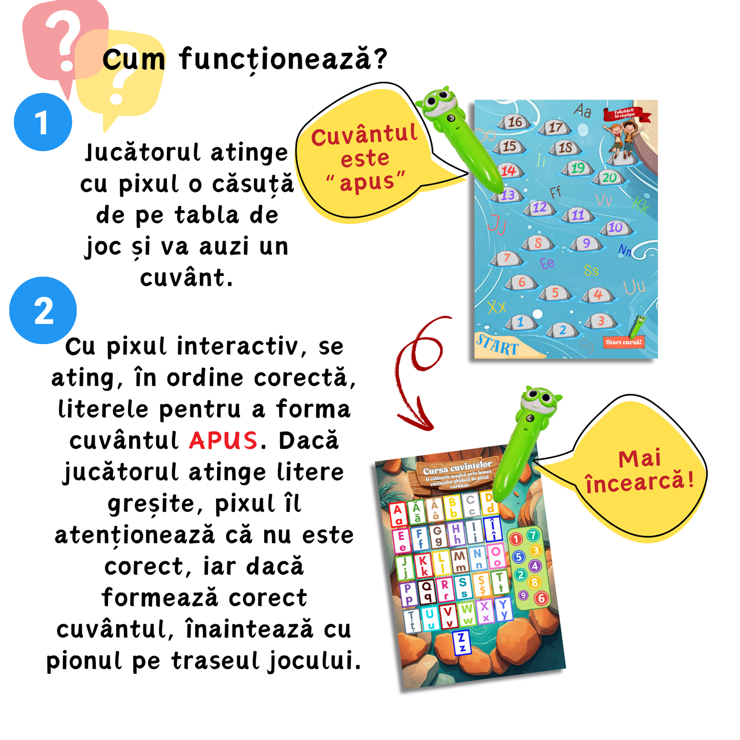 Cursa Cuvintelor – Joc educativ cu alfabet și formarea cuvintelor